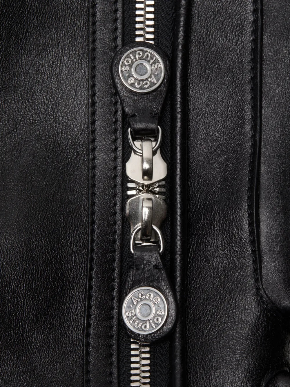 Acne Studios Camero Zip Fastening Leather Shoulder Bag — Same as shown — Size One Size — Top View
