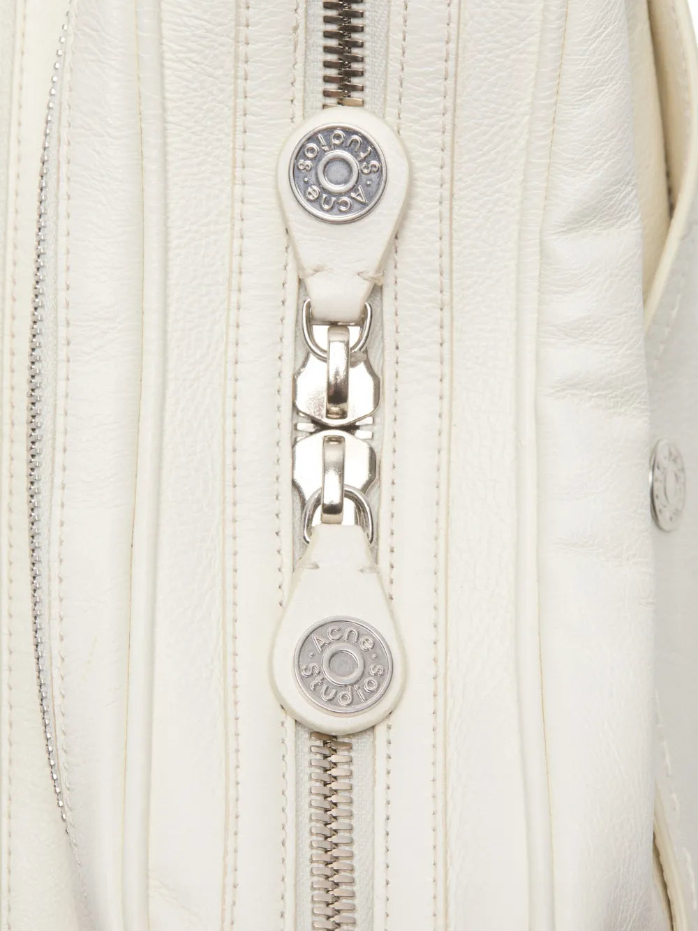 Acne Studios Triple Zip Leather Shoulder Bag — Same as shown — Size One Size — Detail View