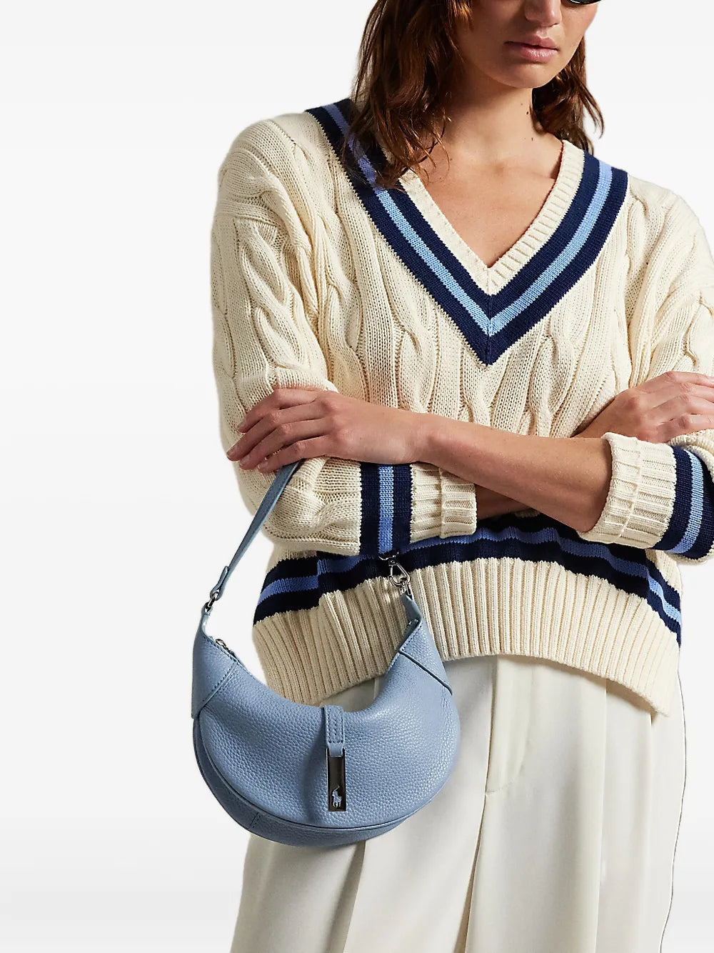 Polo Ralph Lauren Suede Shoulder Bag — Same as shown — Size One Size — Side View