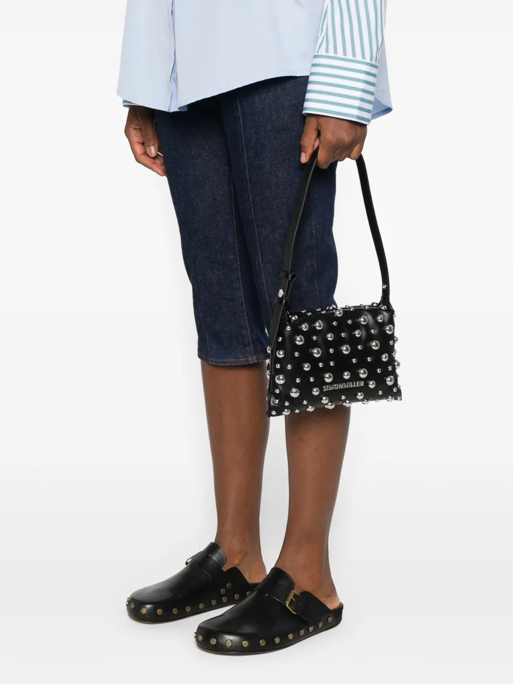 Simon Miller Studded Shoulder Bag — Same as shown — Size One Size — Side View