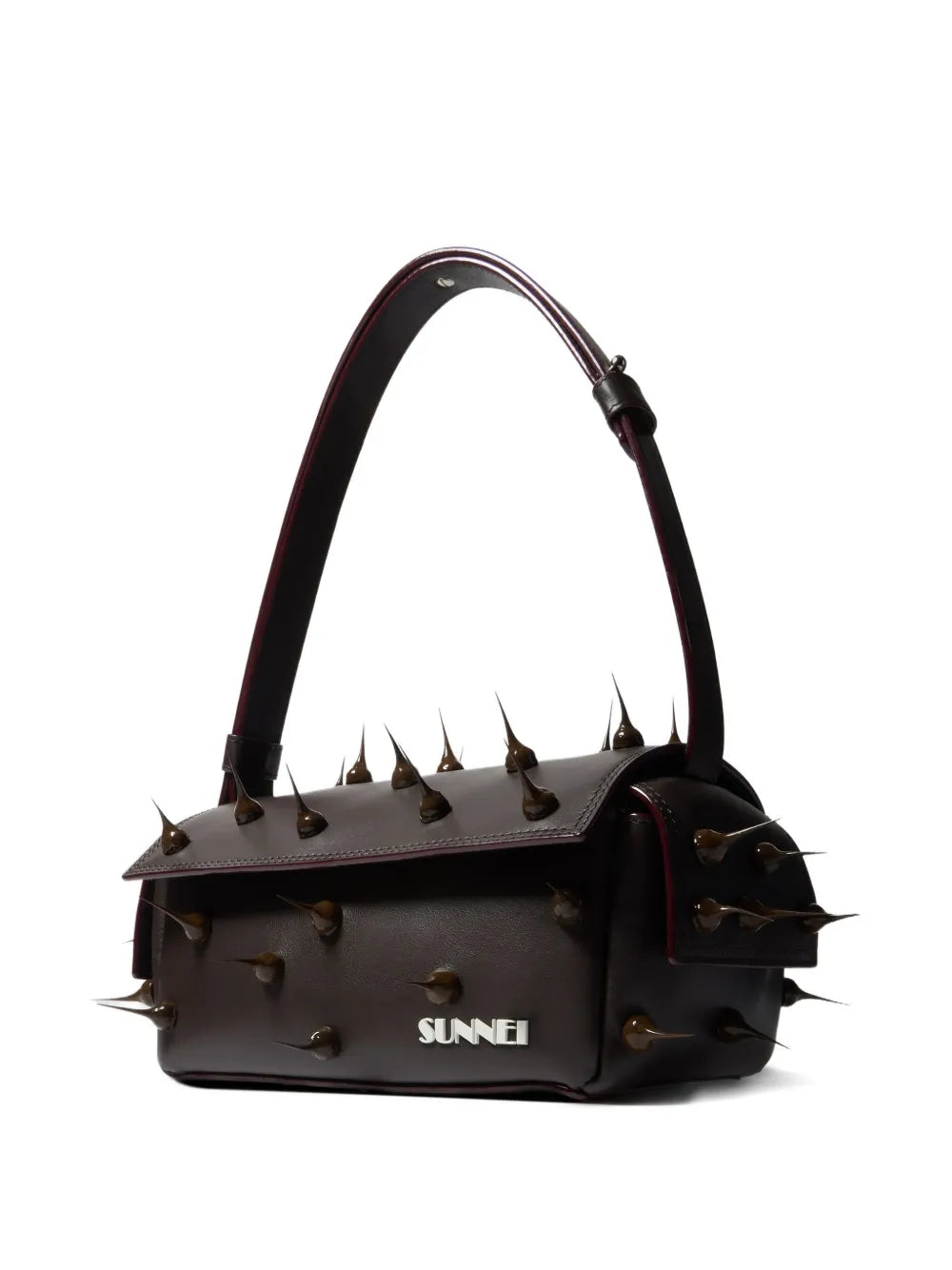 Sunnei Small Spiky Labauletto Leather Shoulder Bag — Same as shown — Size One Size — Side View