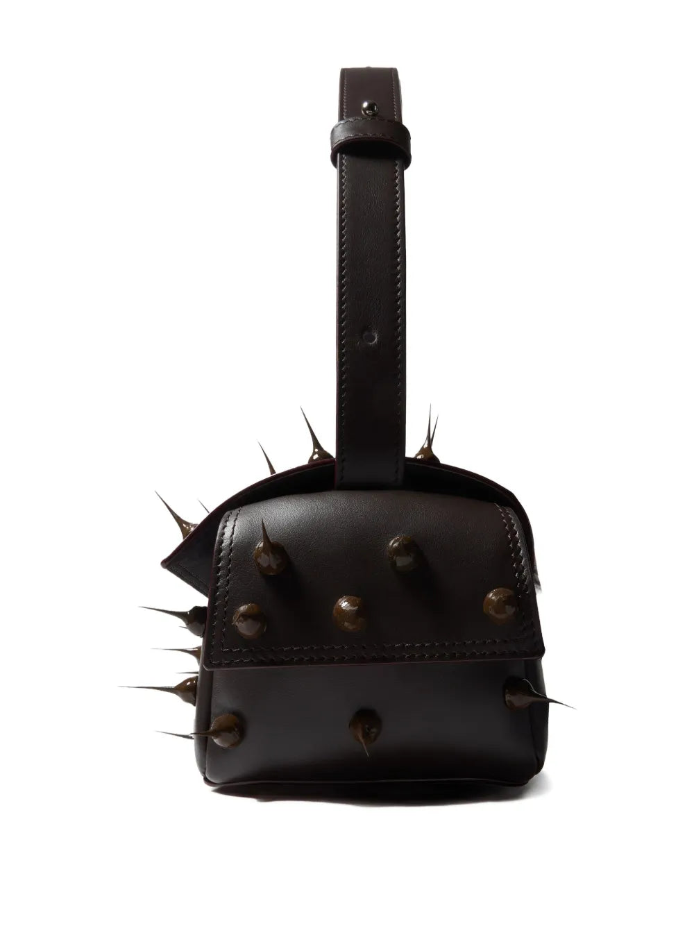 Sunnei Small Spiky Labauletto Leather Shoulder Bag — Same as shown — Size One Size — Back View