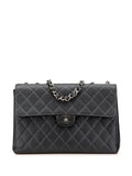 Chanel Pre Owned 2000 2002 Jumbo Quilted Caviar Single Flap Shoulder Bag — Same as shown — Size One Size — Front View