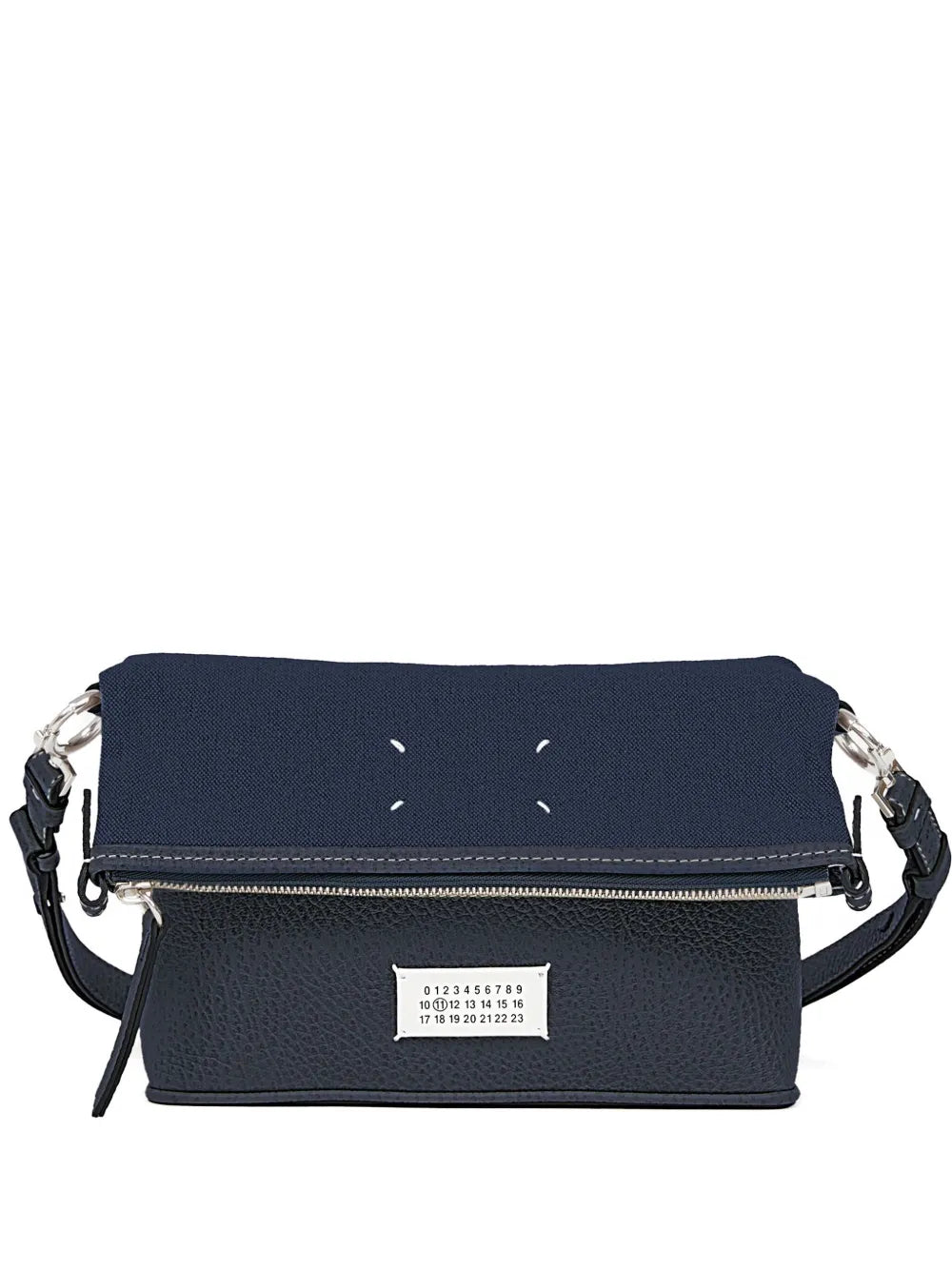 Maison Margiela Top Zip Leather Shoulder Bag — Same as shown — Size One Size — Front View