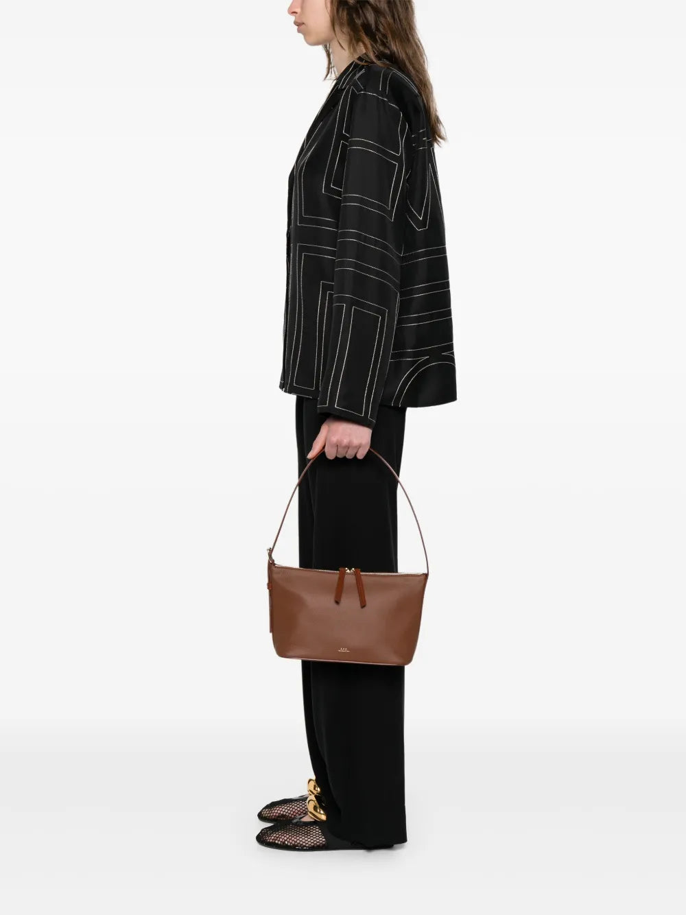 Apc Leather Shoulder Bag — Same as shown — Size One Size — Side View