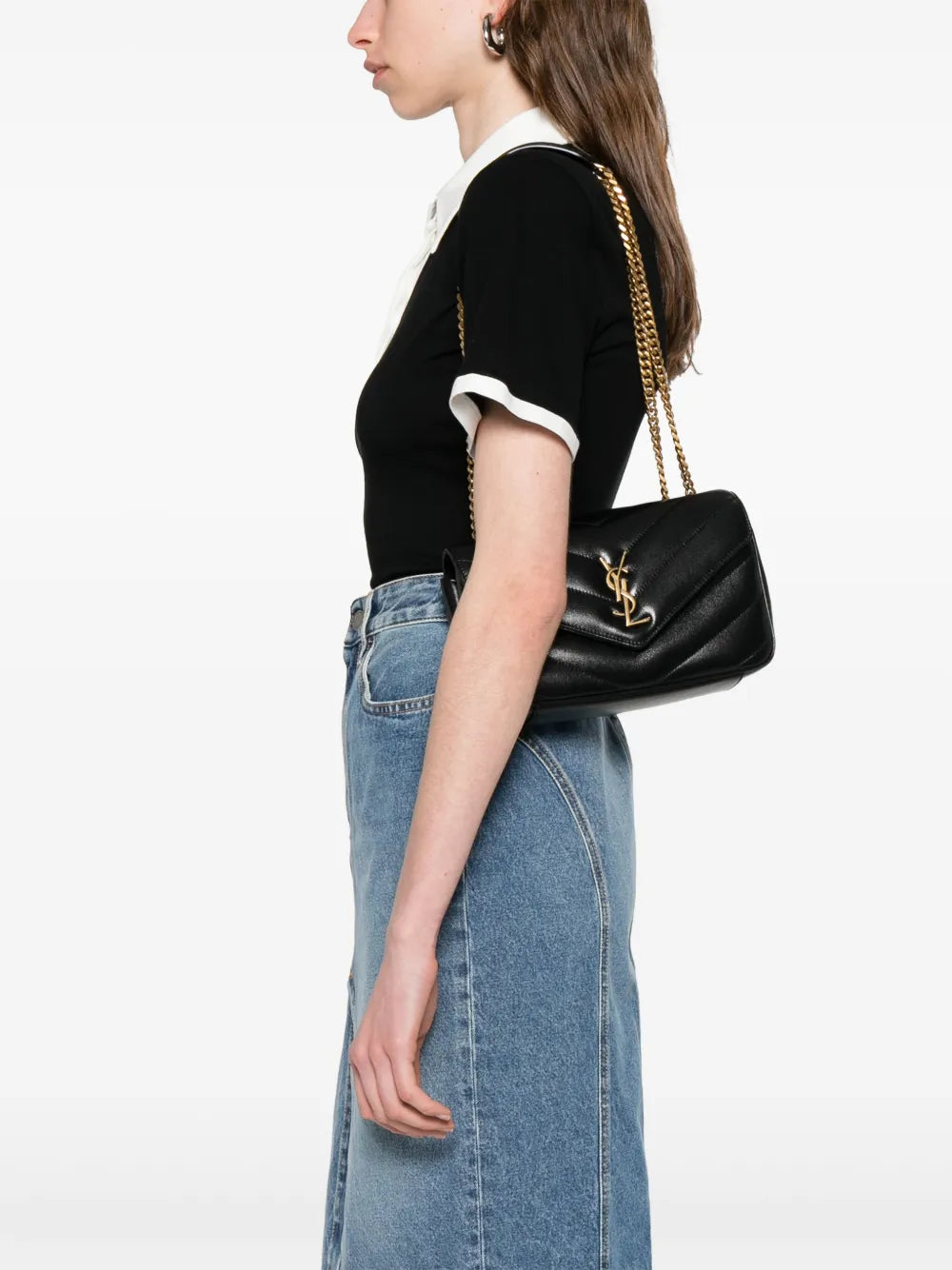 Saint Laurent Small Loulou Shoulder Bag — Same as shown — Size One Size — Side View