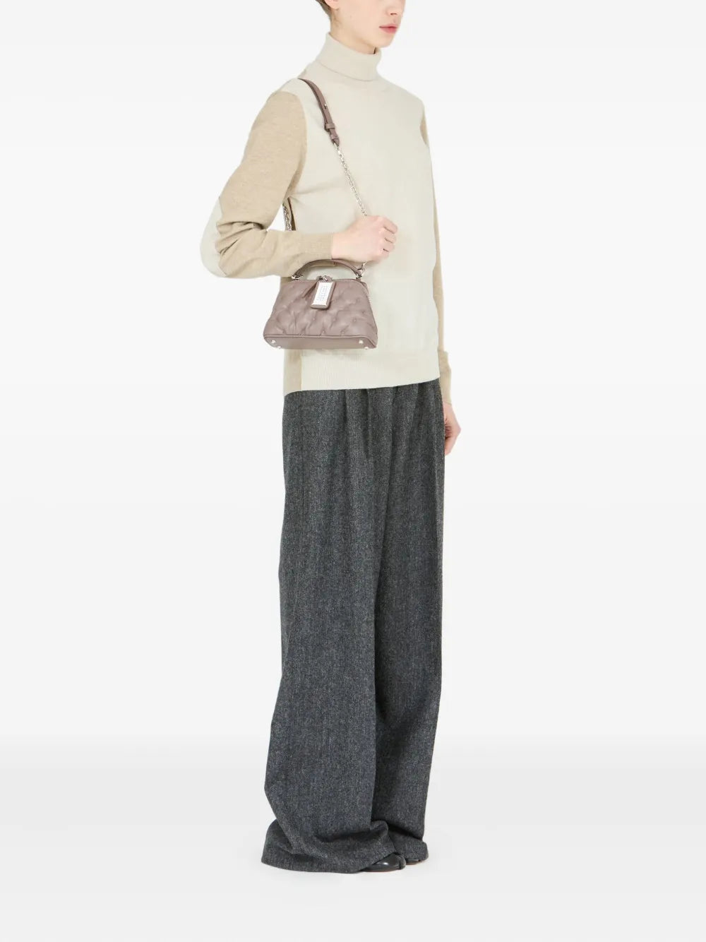 Maison Margiela Glam Slam Leather Shoulder Bag — Same as shown — Size One Size — Side View