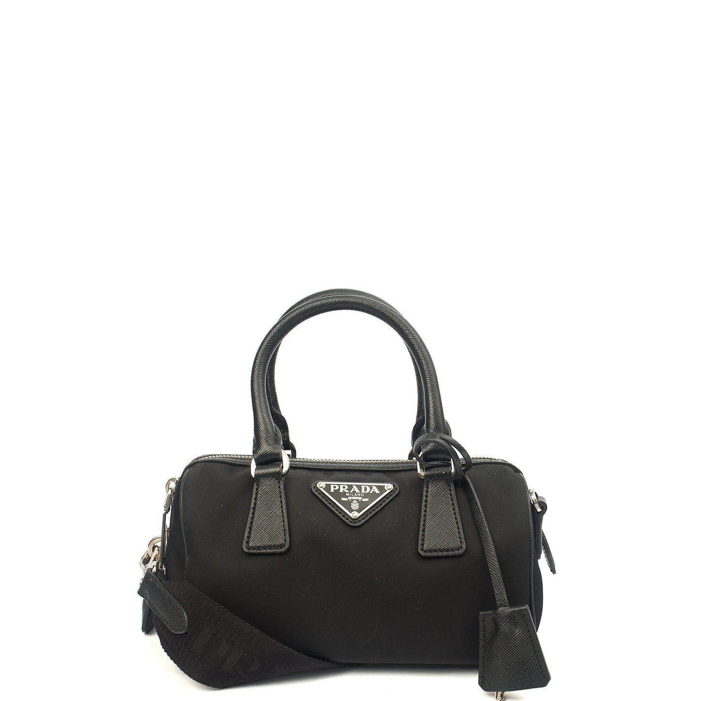 Prada Mini Bag Re-Nylon Crossbody in Black, Nylon — Front View