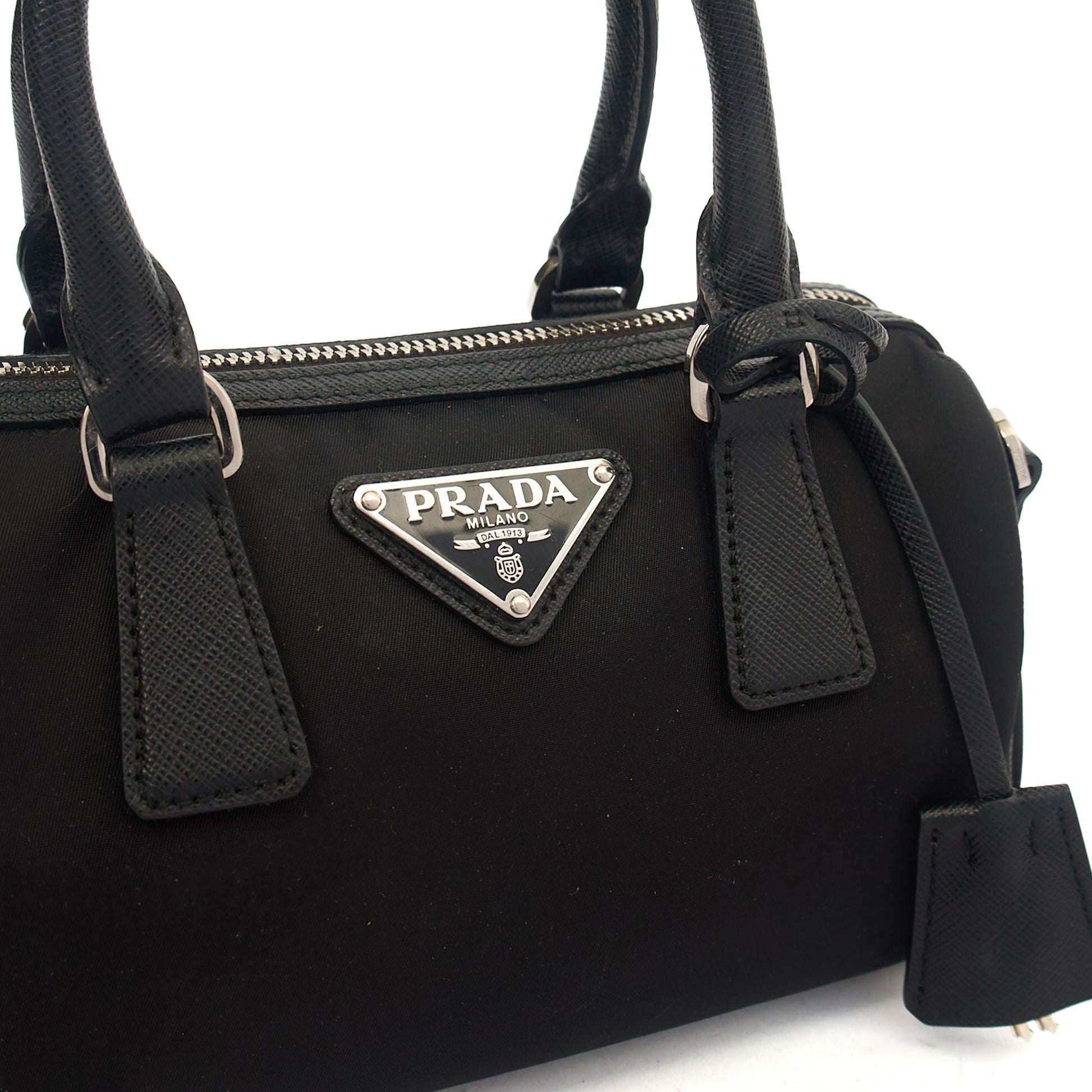 Prada Mini Bag Re-Nylon Crossbody in Black, Nylon — Alternate View 13