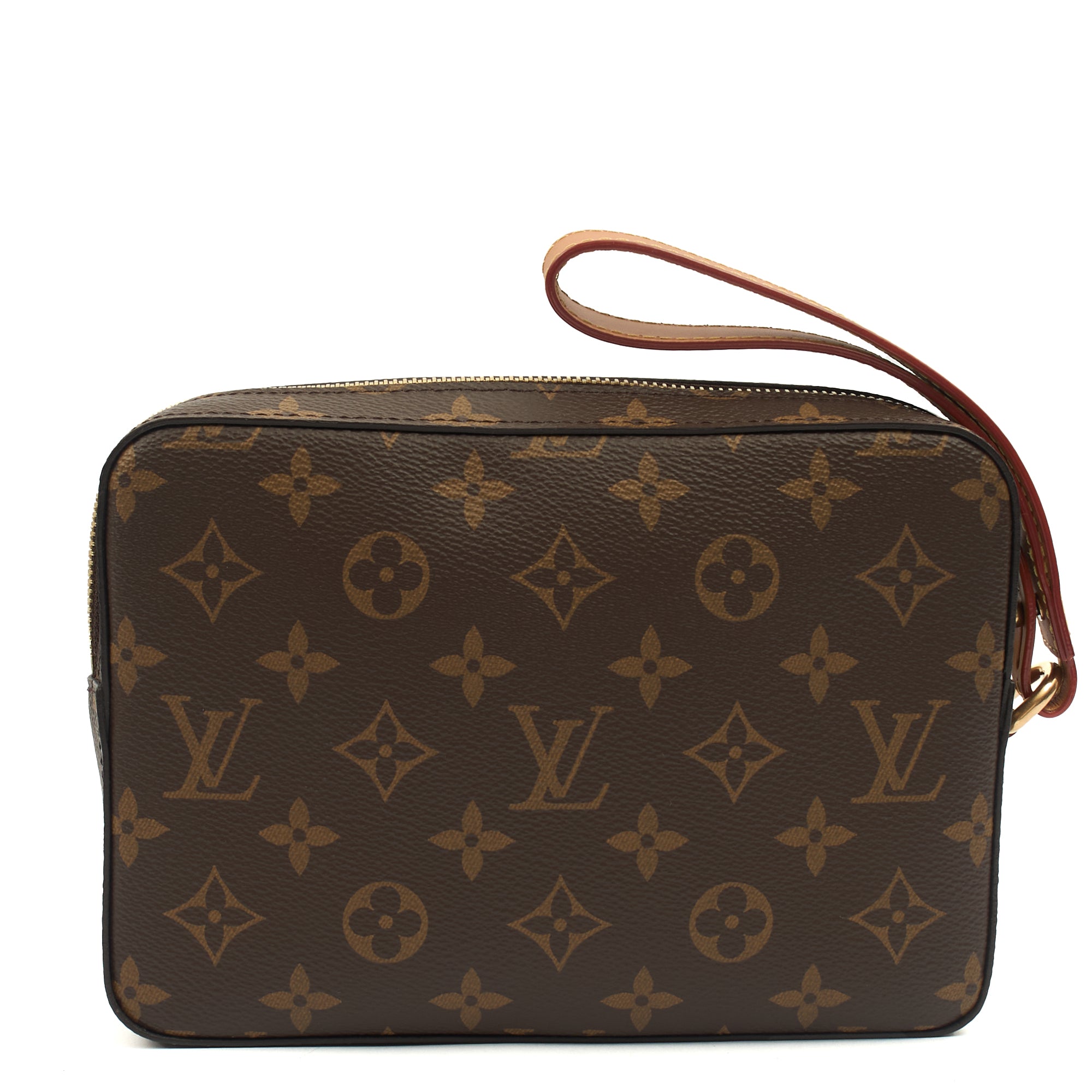 Louis Vuitton Clutch Soft Trunk  in Monogram, Canvas — Back View