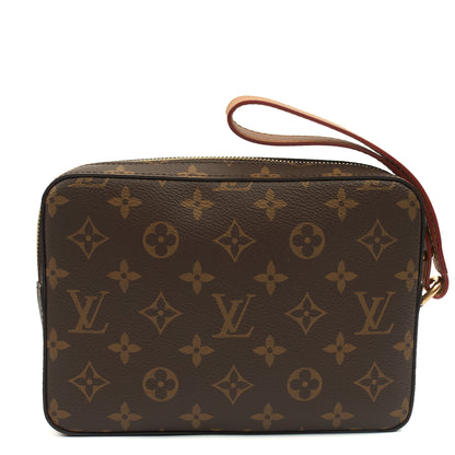 Louis Vuitton Clutch Soft Trunk  in Monogram, Canvas — Back View