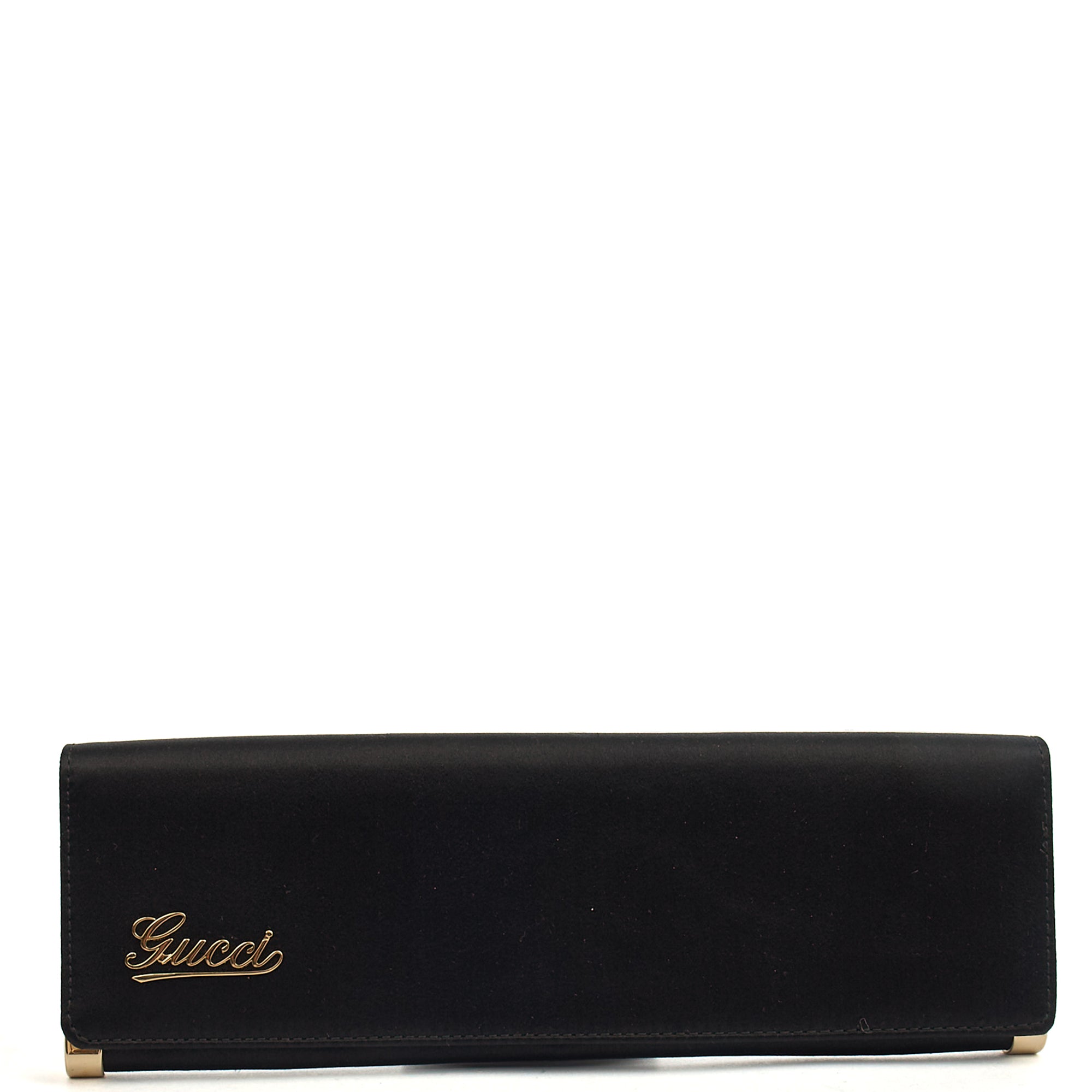 Gucci Clutch Clutch in Black, Velvet — Front View