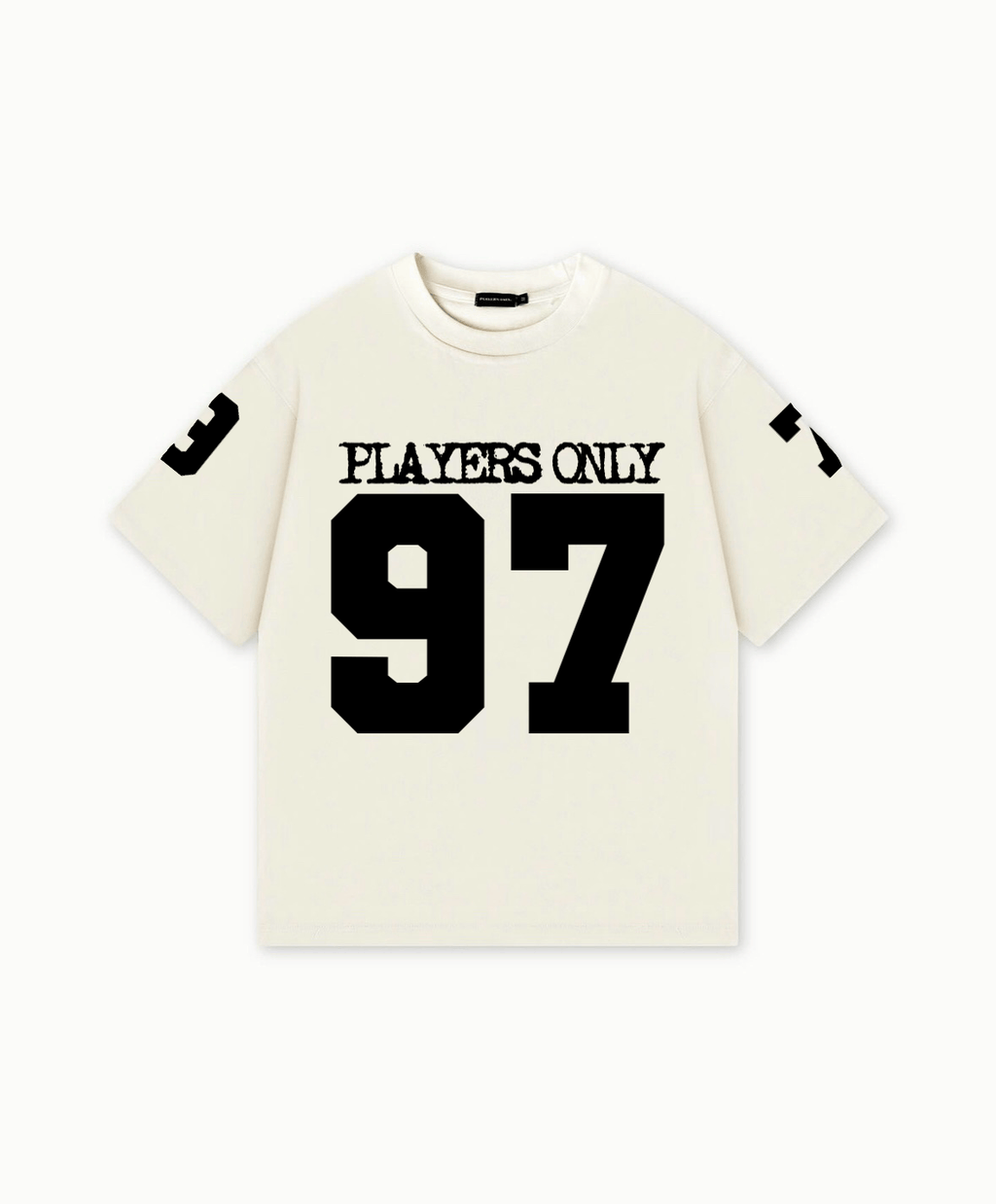 PLAYERS ONLY ECRU JERSEY TEE — Small — Front View