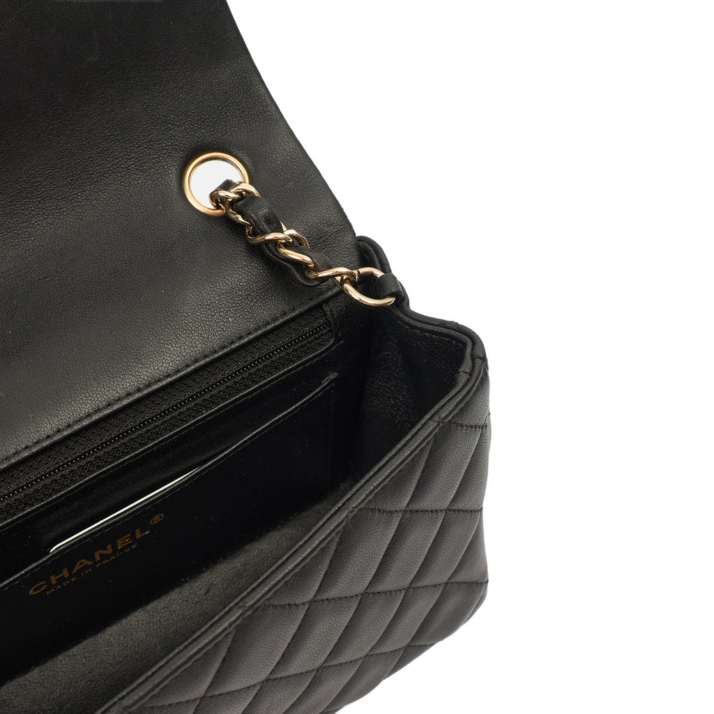 Chanel Cross Body Classic - Mini (Rectangular) in Black, Lambskin Leather — Alternate View 10
