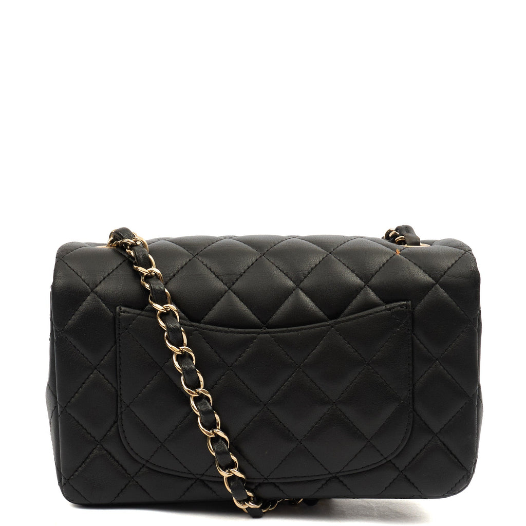 Chanel Cross Body Classic - Mini (Rectangular) in Black, Lambskin Leather — Alternate View 24