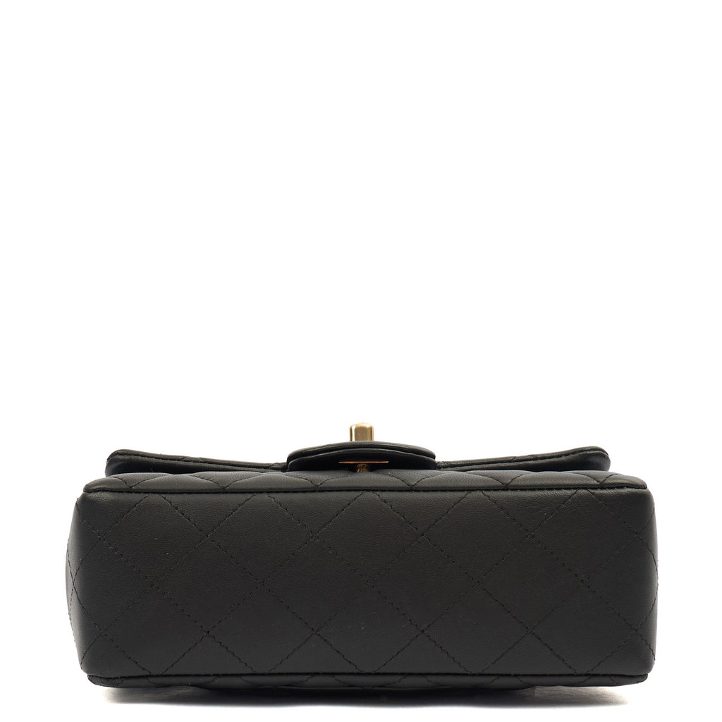 Chanel Cross Body Classic - Mini (Rectangular) in Black, Lambskin Leather — Alternate View 25