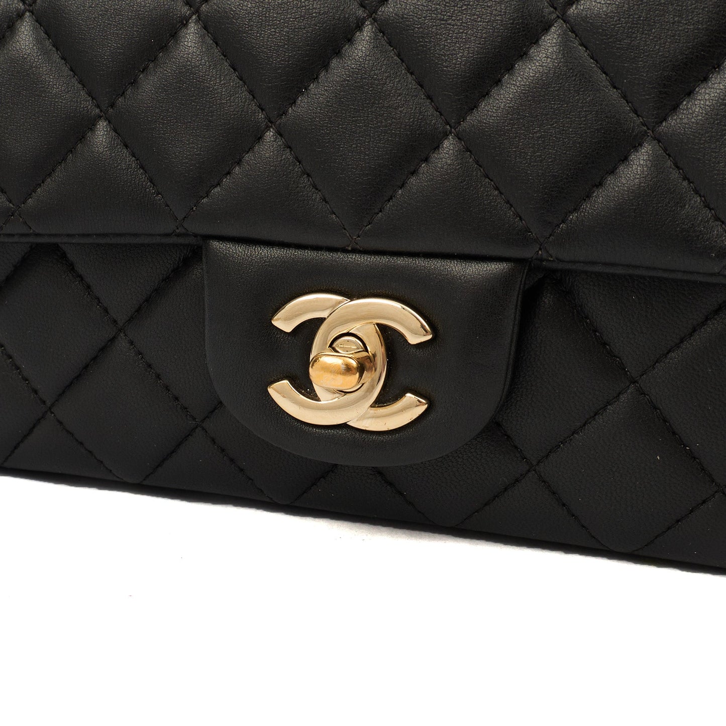 Chanel Cross Body Classic - Mini (Rectangular) in Black, Lambskin Leather — Alternate View 7