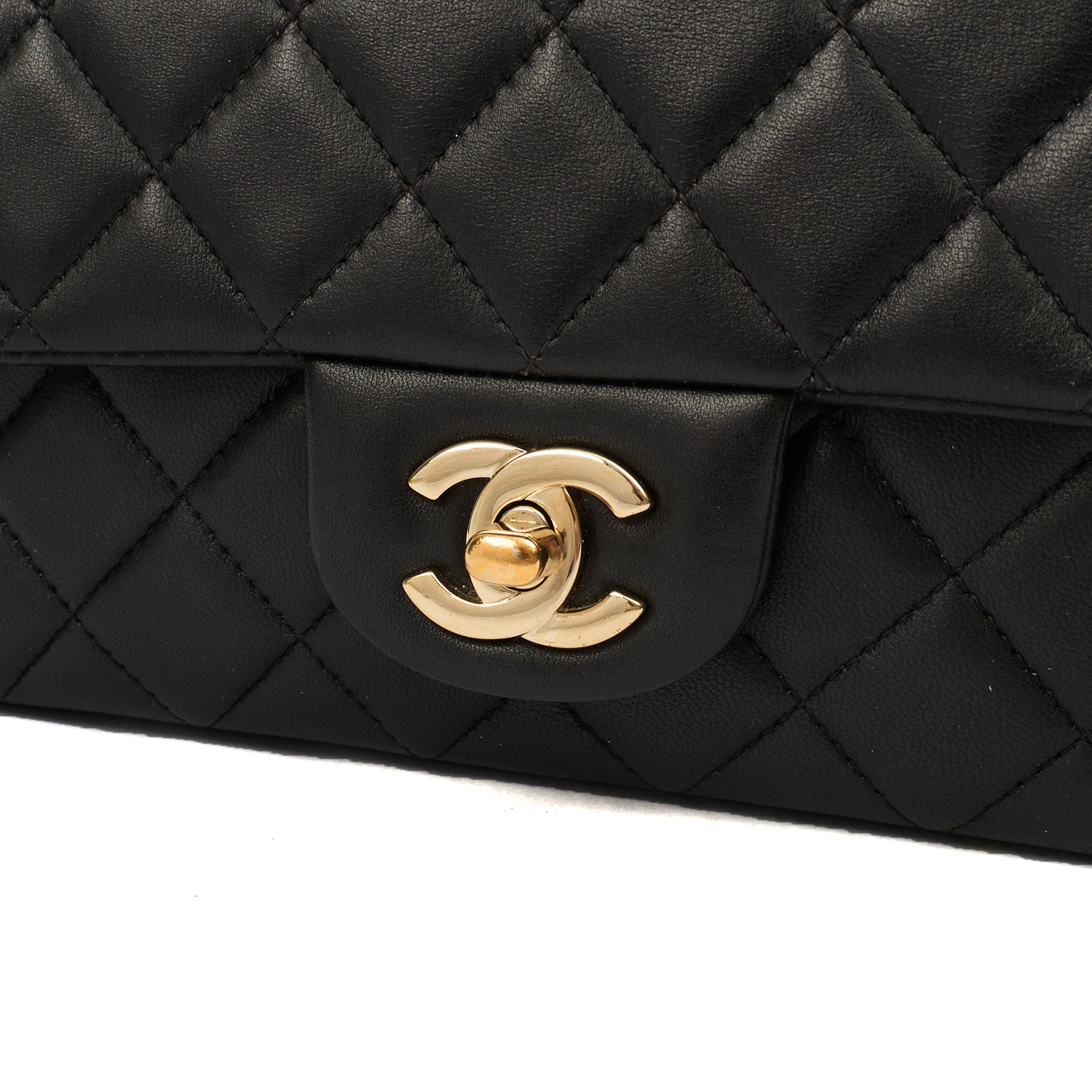 Chanel Cross Body Classic - Mini (Rectangular) in Black, Lambskin Leather — Alternate View 7