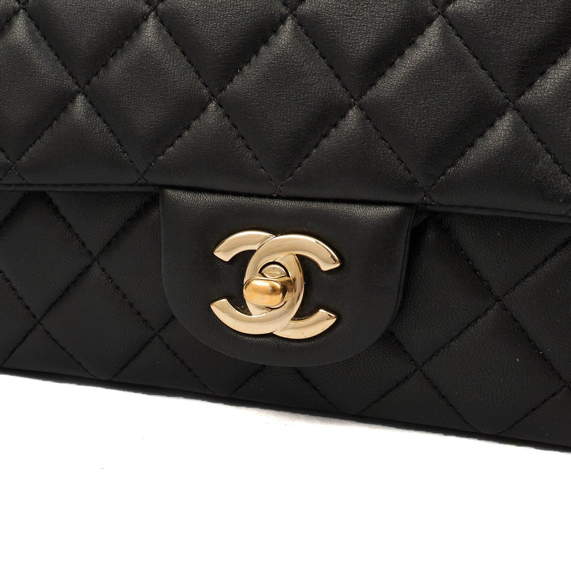 Chanel Cross Body Classic - Mini (Rectangular) in Black, Lambskin Leather — Alternate View 17