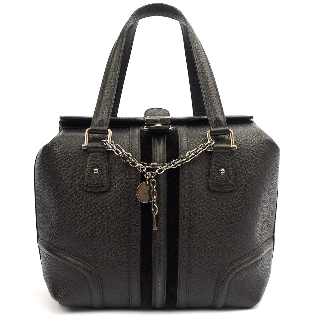 Gucci Tote Supreme Cherry Bag in Black, Leather — Alternate View 7