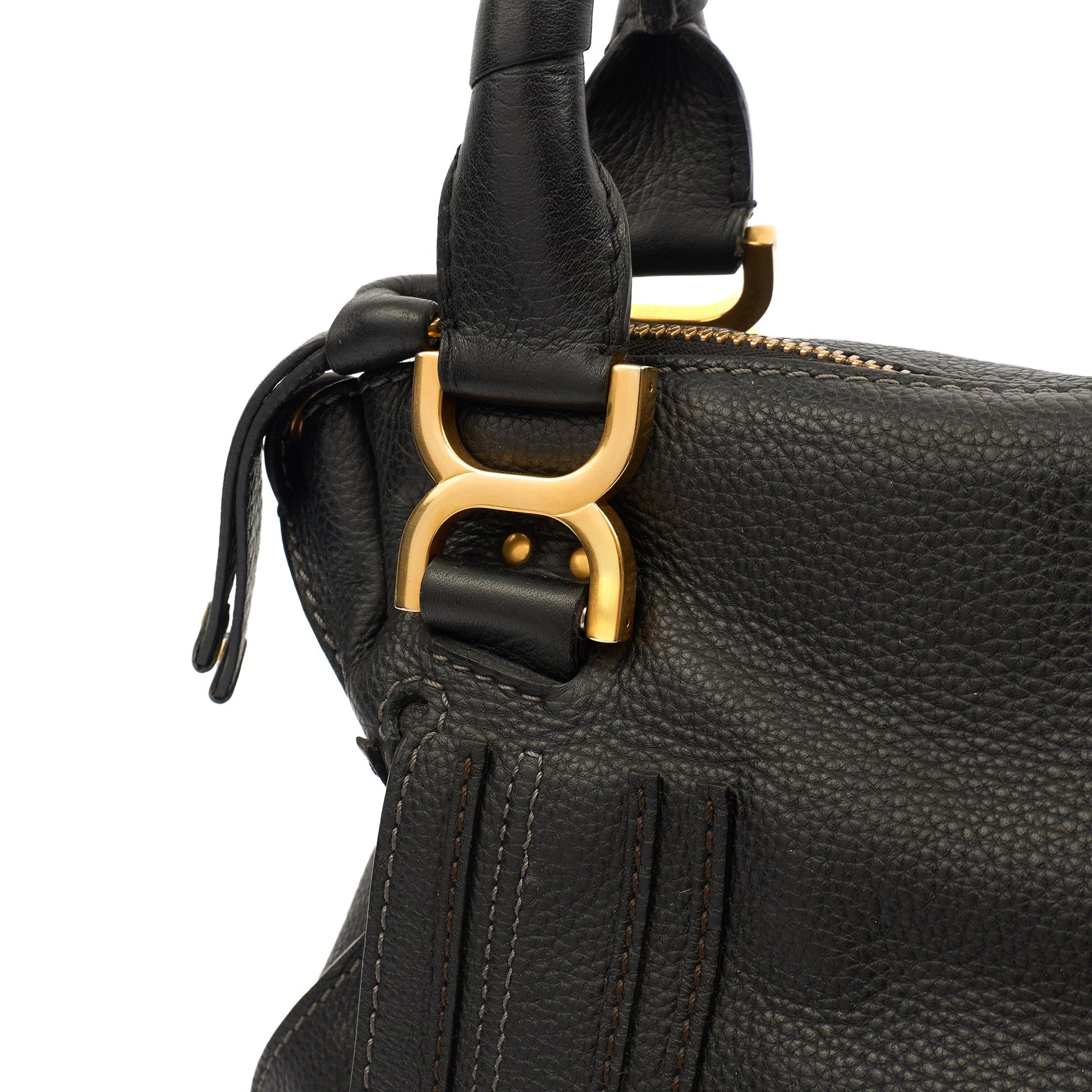 Chloe Tote Paraty - Medium  in Black, Calfskin Leather — Alternate View 8