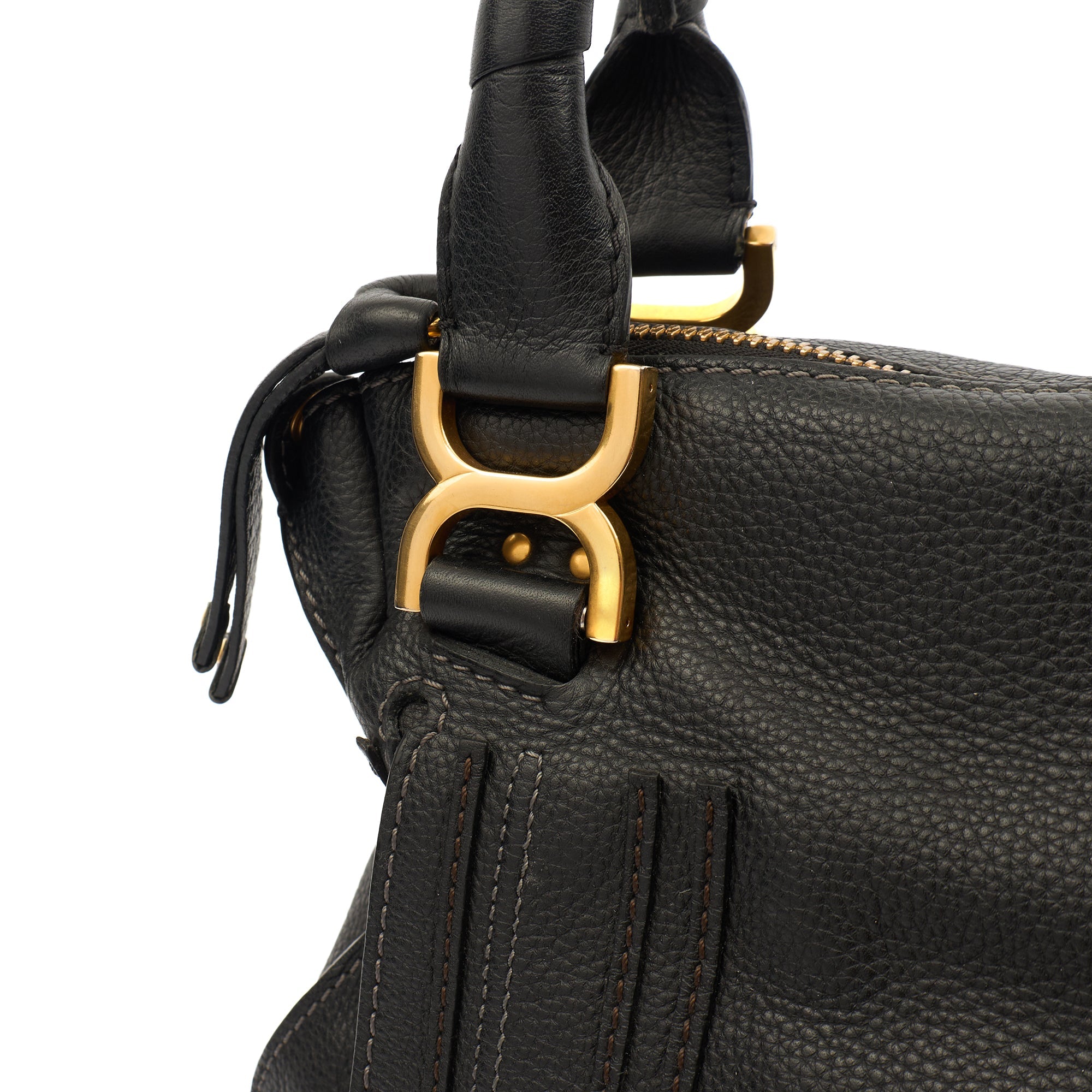Chloe Tote Paraty - Medium  in Black, Calfskin Leather — Alternate View 8