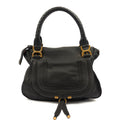 Chloe Tote Paraty - Medium  in Black, Calfskin Leather — Front View