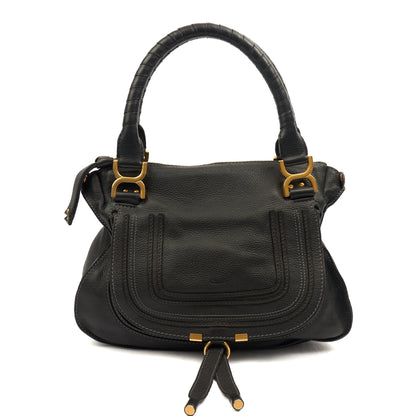 Chloe Tote Paraty - Medium  in Black, Calfskin Leather — Front View