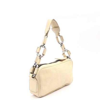 Chloe Shoulder Bag Shoulder Bag in Cream, Leather — Side View