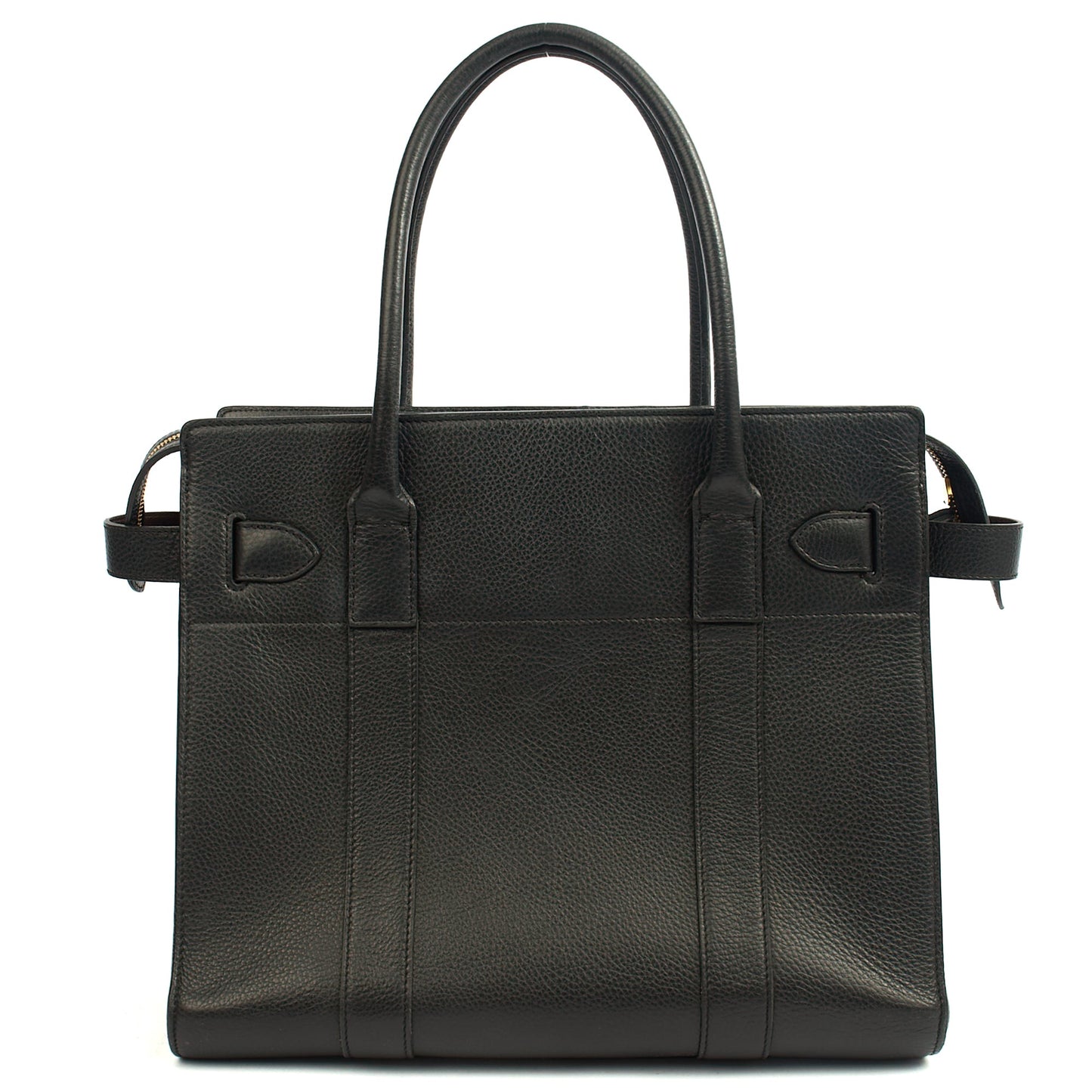 Mulberry Tote Zipped Bayswater in Black, Calfskin Leather — Top View