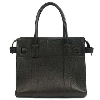 Mulberry Tote Zipped Bayswater in Black, Calfskin Leather — Top View