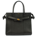 Mulberry Tote Zipped Bayswater in Black, Calfskin Leather — Front View