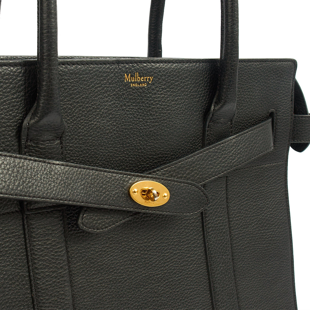Mulberry Tote Zipped Bayswater in Black, Calfskin Leather — Lifestyle View