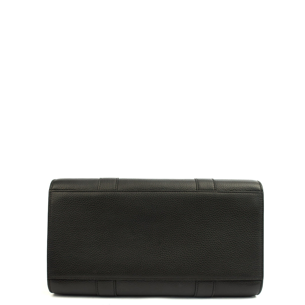 Mulberry Tote Zipped Bayswater in Black, Calfskin Leather — Detail View