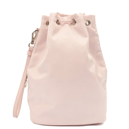 Prada Bucket Bag Bucket Bag in Pink, Nylon — Top View