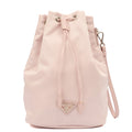 Prada Bucket Bag Bucket Bag in Pink, Nylon — Front View
