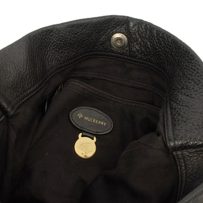 Mulberry Tote Mitzy Tote in Black, Calfskin Leather — Detail View
