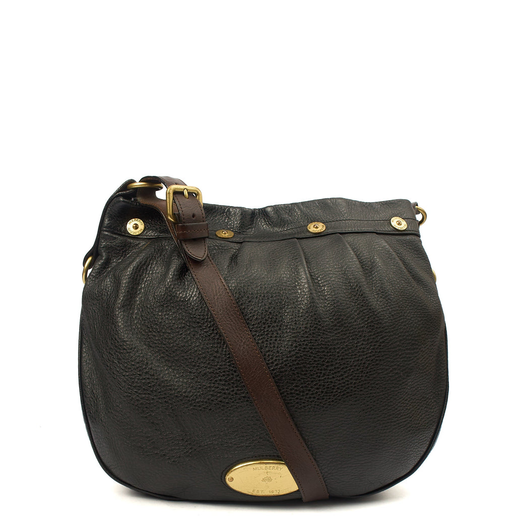 Mulberry Tote Mitzy Tote in Black, Calfskin Leather — Front View