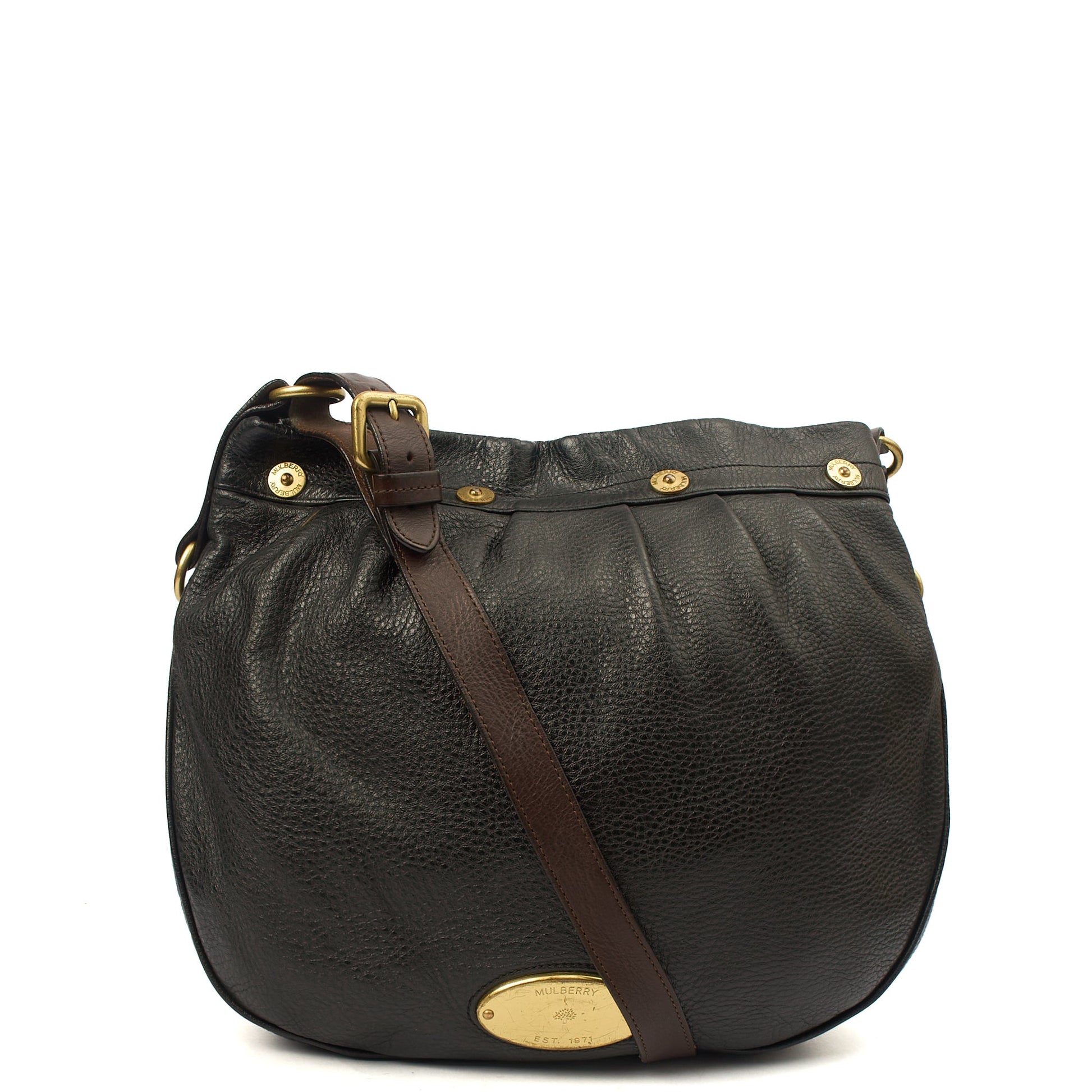 Mulberry Tote Mitzy Tote in Black, Calfskin Leather — Front View