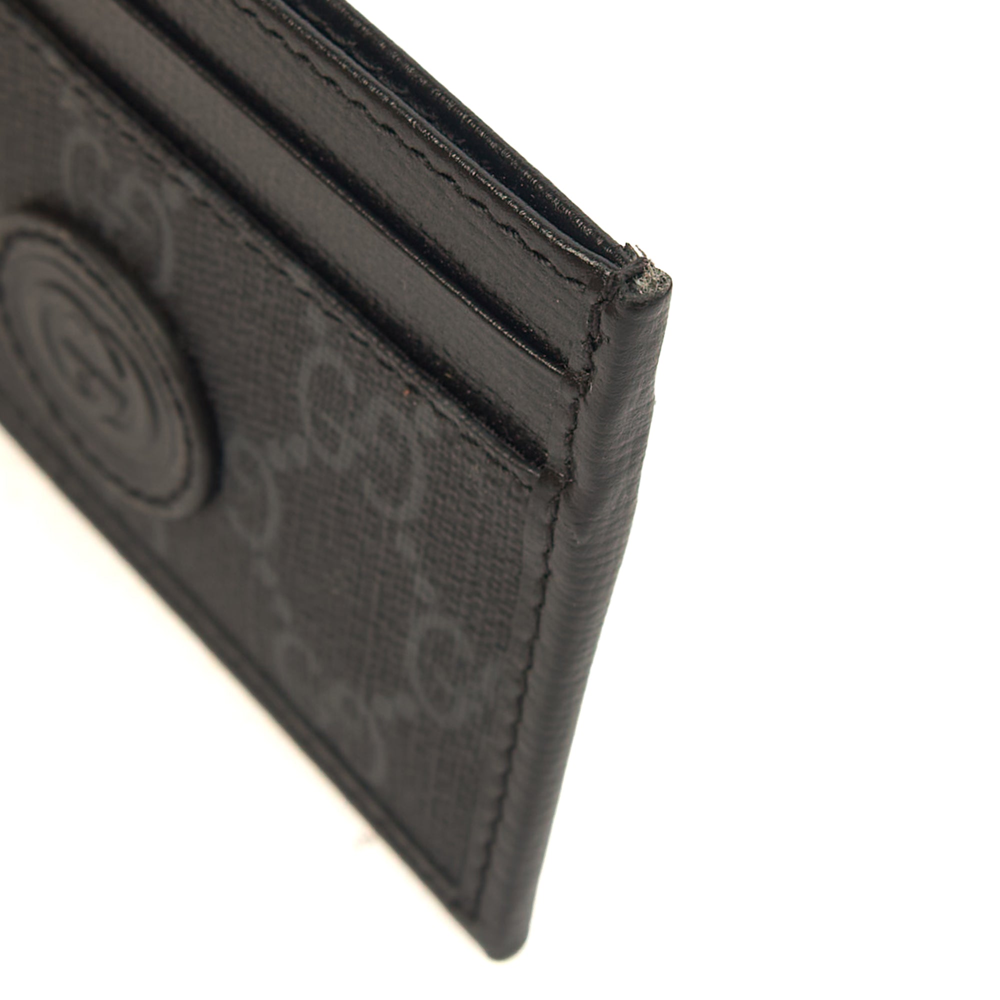 Gucci Card Holder Card Holder in Night Courrier GG Supreme, Leather — Top View