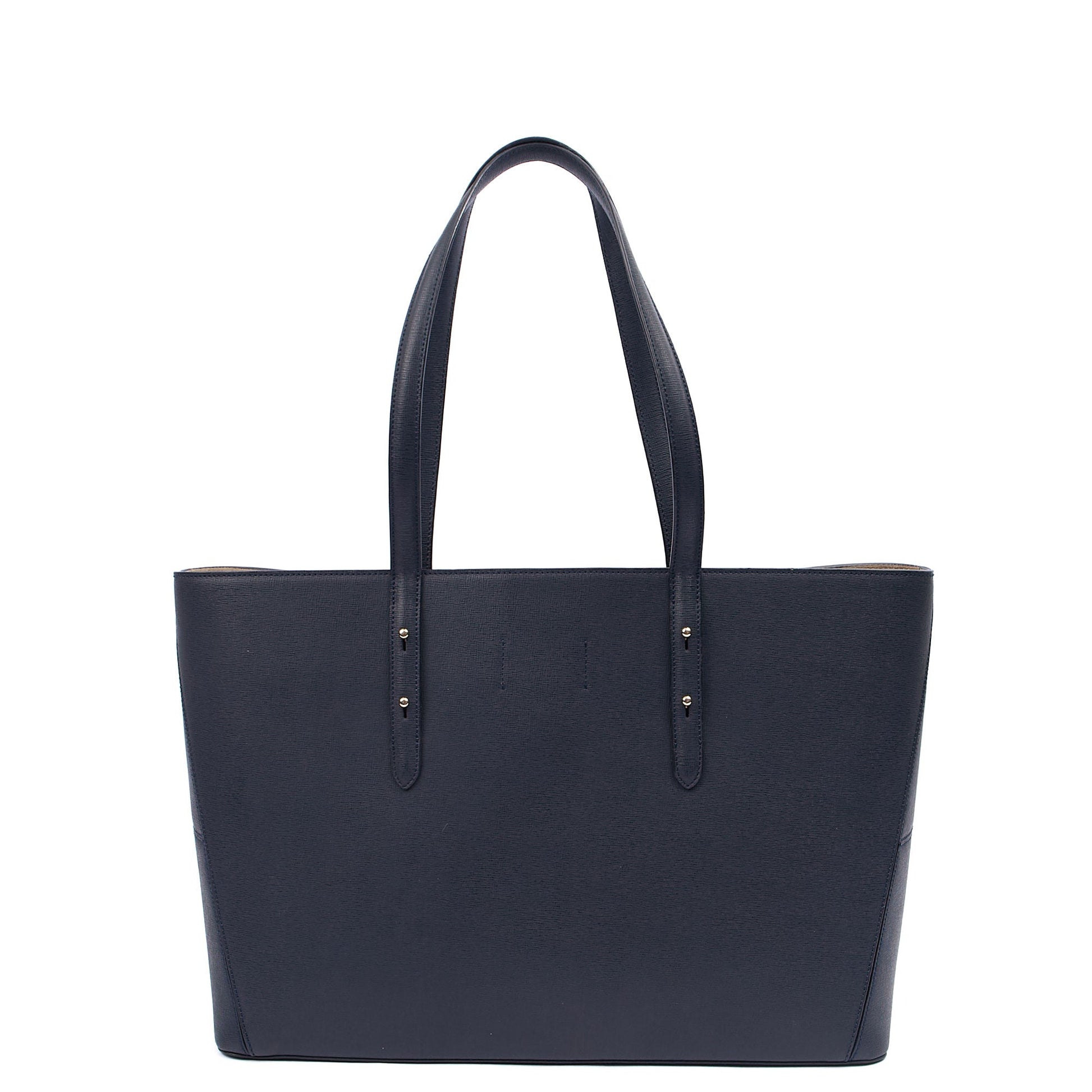 Aspinal of London Tote Regent Tote in Navy, Leather — Back View