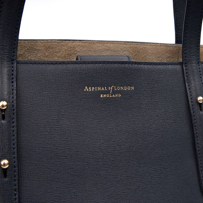 Aspinal of London Tote Regent Tote in Navy, Leather — Alternate View 12