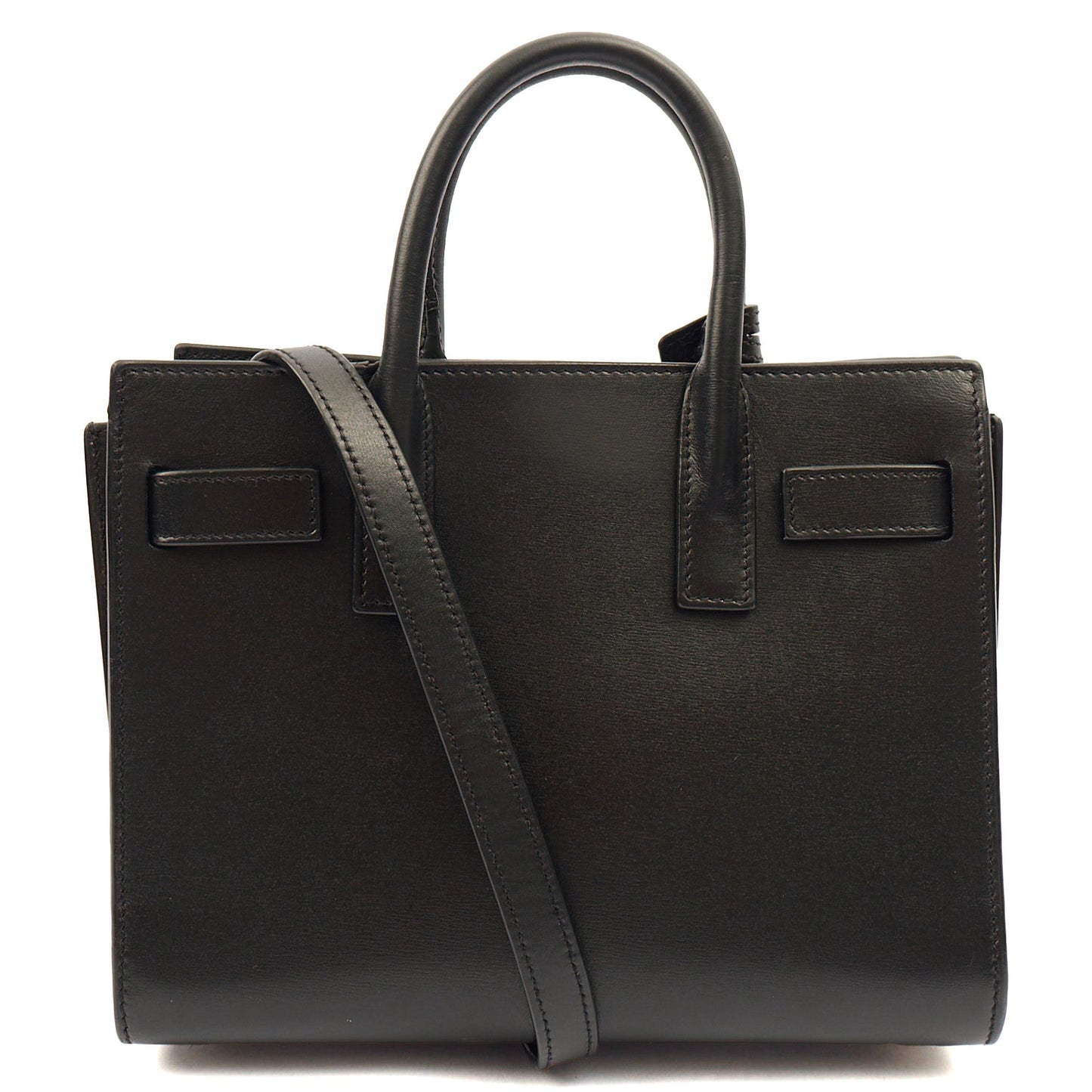 Saint Laurent Cross Body Sac de Jour Baby in Black, Leather — Back View