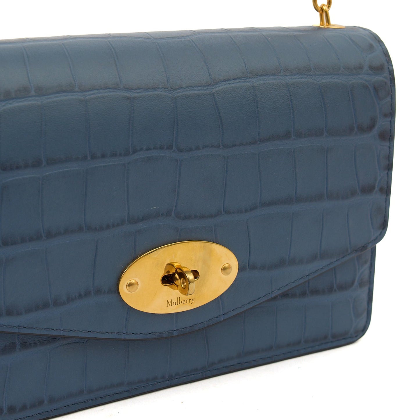 Mulberry Cross Body in Blue, Exotic Effect Leather — Alternate View 12