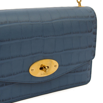 Mulberry Cross Body in Blue, Exotic Effect Leather — Alternate View 12