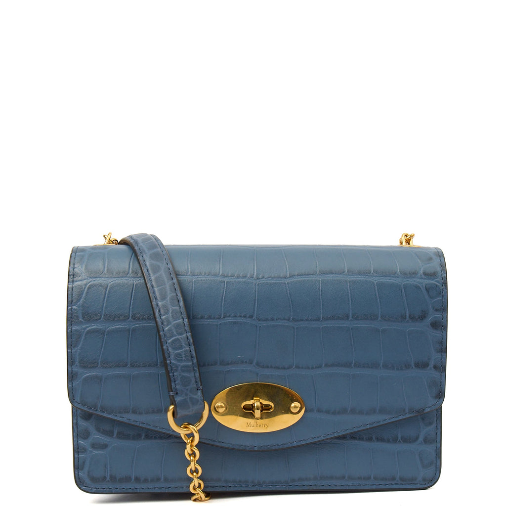 Mulberry Cross Body in Blue, Exotic Effect Leather — Alternate View 7