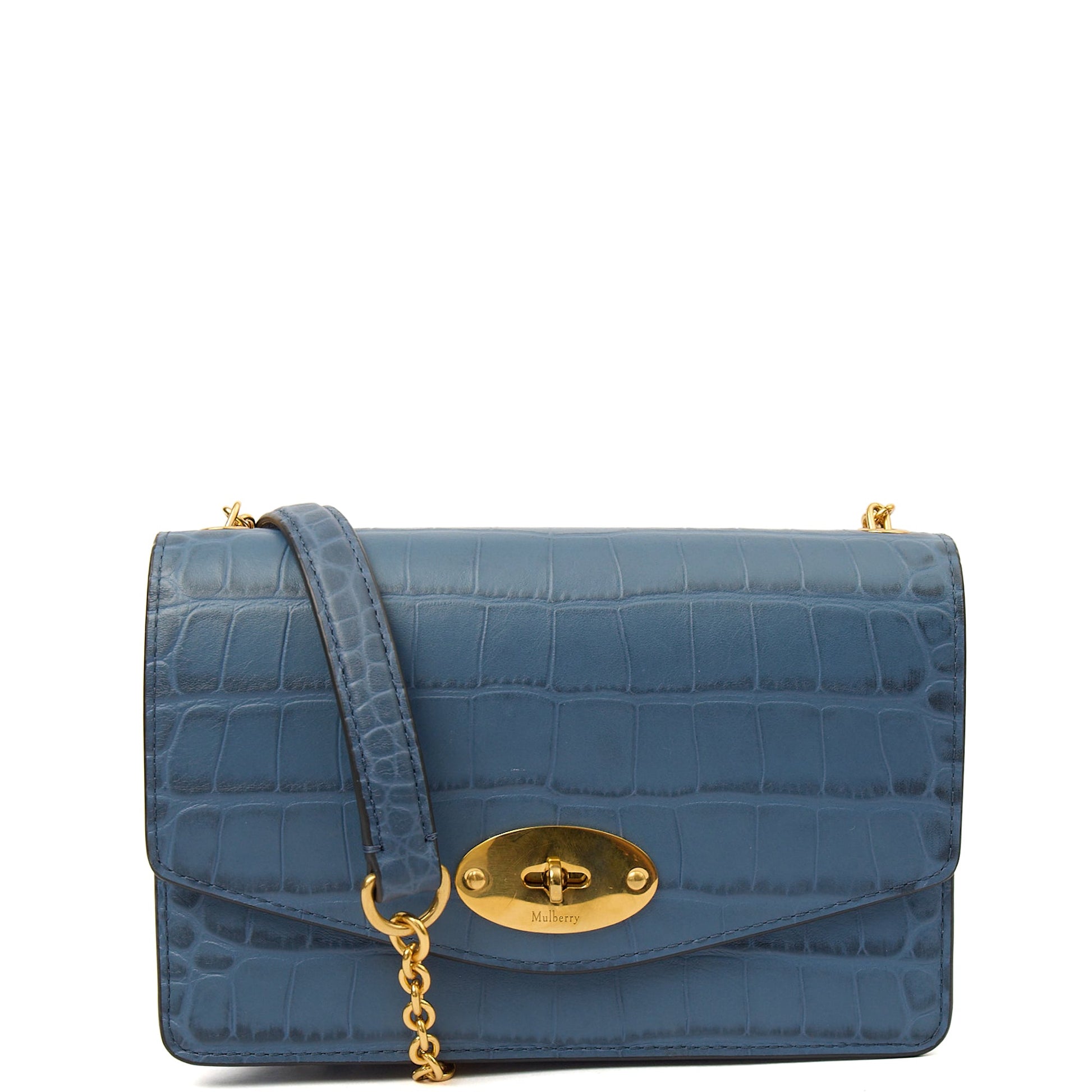 Mulberry Cross Body in Blue, Exotic Effect Leather — Alternate View 7