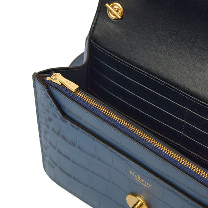 Mulberry Cross Body in Blue, Exotic Effect Leather — Alternate View 11