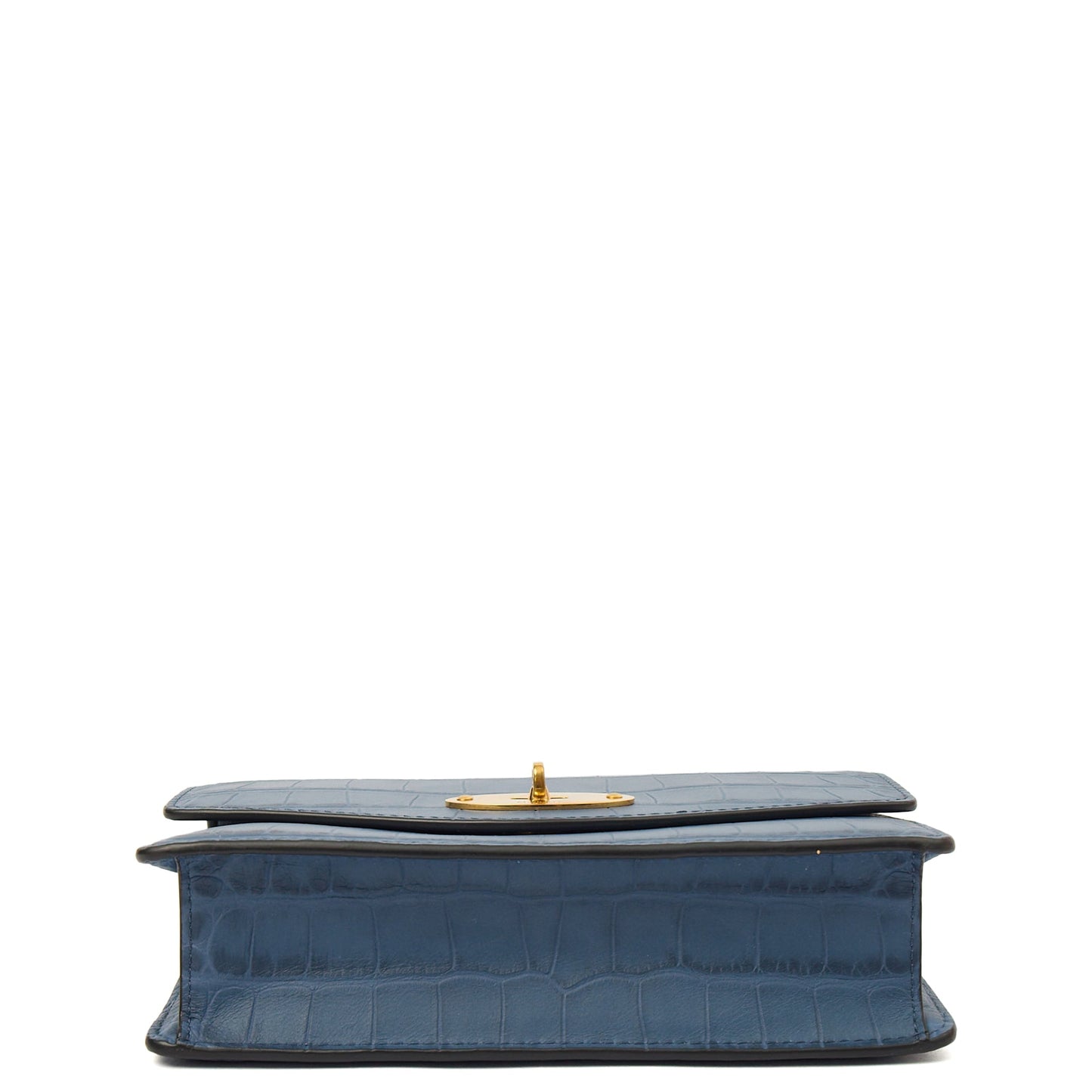 Mulberry Cross Body in Blue, Exotic Effect Leather — Top View