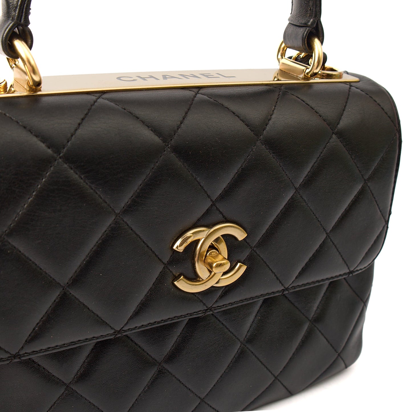 Chanel Tote Trendy CC in Black, Lambskin Leather — Alternate View 7